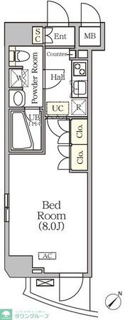 アジールコート門前仲町の物件間取画像